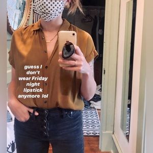 Madewell short sleeve button up blouse